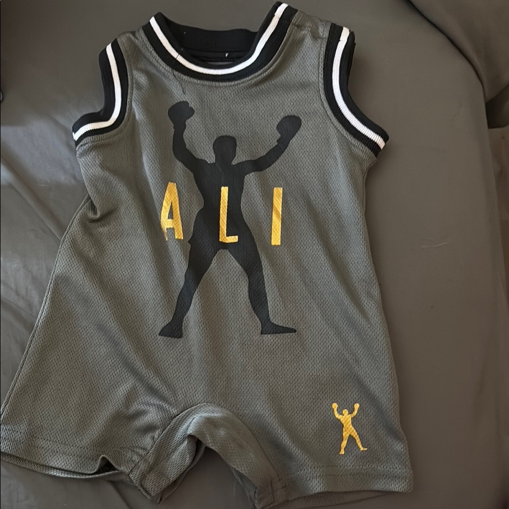 Boxing Graphic Sleeveless Romper